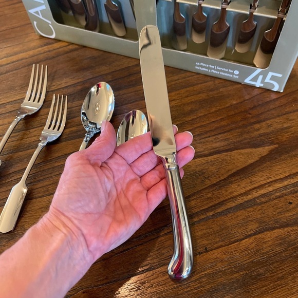NEW 45-piece Flatware Set; Service for 8 plus BONUS Hostess Set, Stainless Steel - Picture 12 of 12